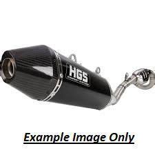 Hgs Exhaust Silencer Black Oval With Carbon End Cap Sx Tc