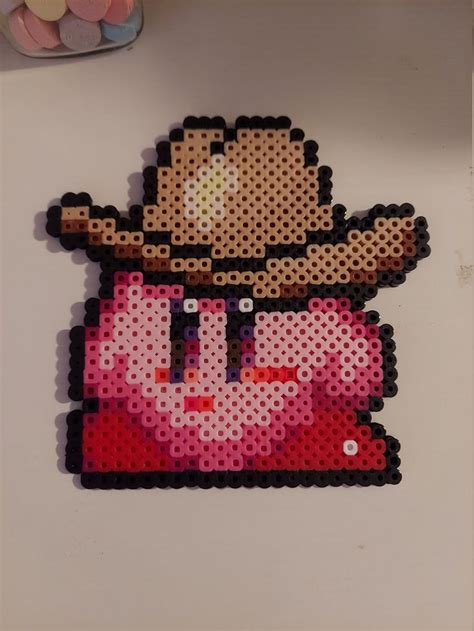 Cowboy Kirby Etsy Canada Easy Perler Beads Ideas Perler Bead Art