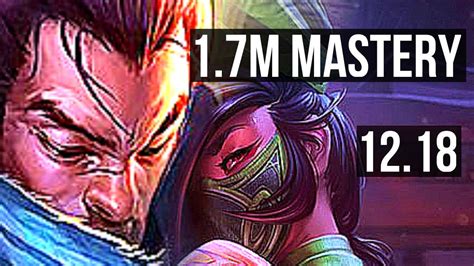 YASUO Vs AKALI MID 1 7M Mastery 800 Games 6 2 5 Dominating KR