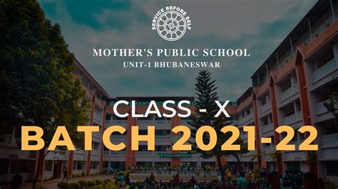 Class X Batch 2021 22 Mothers Public School ™ Unit 1