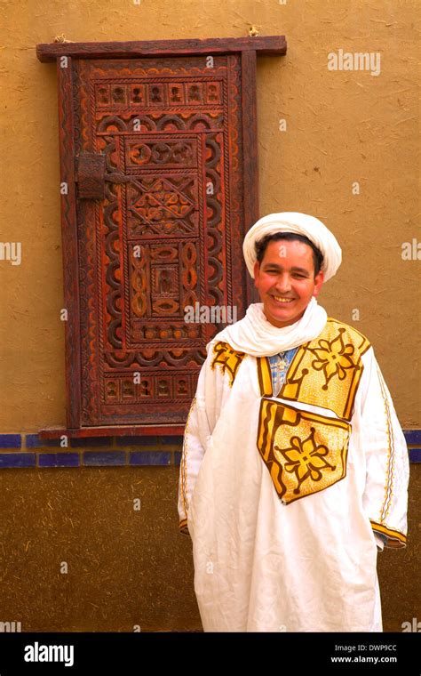 Berber Man In Berber Costume Merzouga Morocco North Africa Stock