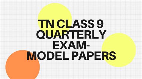 Tn Th Term Quarterly Exam Model Question Papers