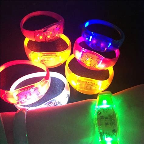 Pulseiras Led Ativa M Sica Pisca Personalizada Elo