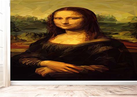 Mona Lisa Illustration Wall Mural Photo Wallpaper Blue Side Studio