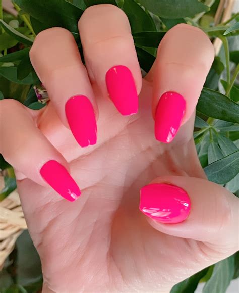 Neon Colors Pink Nails