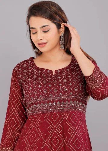 Anarkali Kurti Women Kurta Pant And Dupatta Set Rayon At Rs 899 Set In