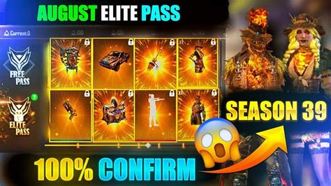 Elite Pass Season August Elite Pass Free Fire Next Elite Pass