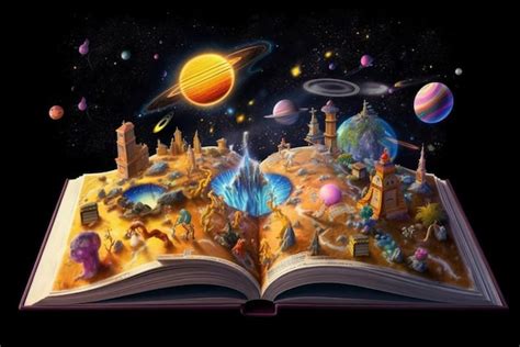 Premium Photo An Open Book With A Planet And A Planet With A Planet