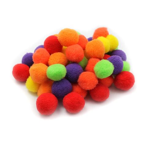 Pom Poms 1 Hot Colors 50bg Chl69516 Charles Leonard Craft