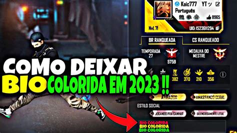 COMO COLOCAR LETRA COLORIDA NO FREE FIRE COMO DEIXAR BIO COLORIDA DO