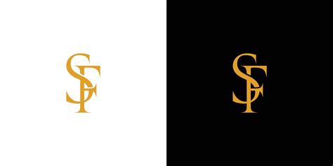 Unique And Luxury Letter Sf Initials Logo Design 7396627 Vector Art At