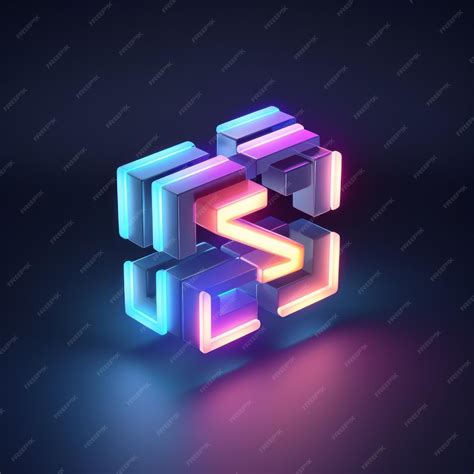 Premium Ai Image Beautiful 3d Neon Logo Design