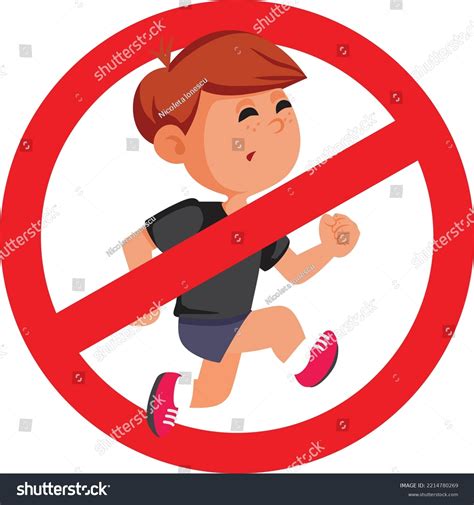 Do Not Run Sign Kids Vector Stock Vector (Royalty Free) 2214780269 | Shutterstock