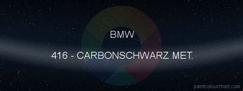 416 Carbonschwarz Met. for Bmw bodywork | PaintColourChart.com