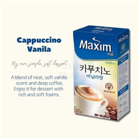 Box Kopi Korea Maxim Coffee Instant Korea Cappucino Hazelnut