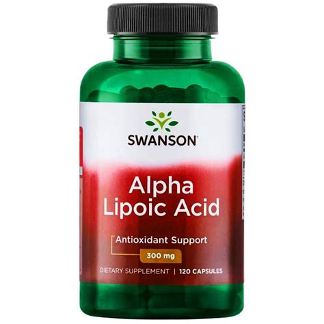 Swanson Ala Kwas Alfa Liponowy Alpha Lipoic Acid 300mg 120 Kapsułek