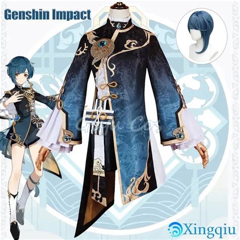 Game Genshin Impact Xingqiu Cosplay Xing Qiu Uniform Beautiful Suit