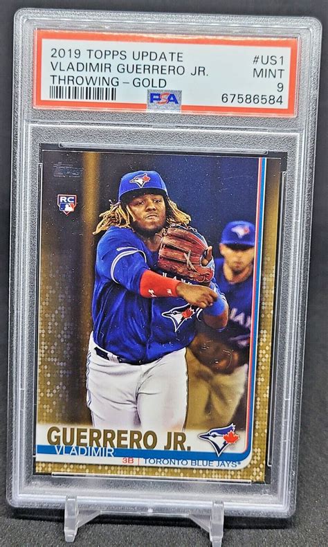 Vladimir Guerrero Jr Topps Update Us Gold Throwing Psa