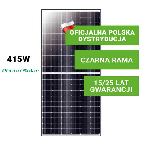 Panel Fotowoltaiczny PhonoSolar 415W HalfCut Czarna Rama