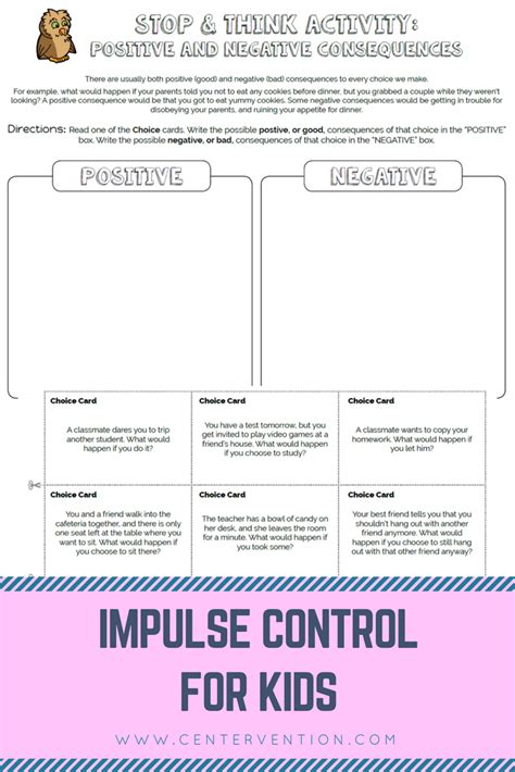 Worksheet For Kids With Adhd