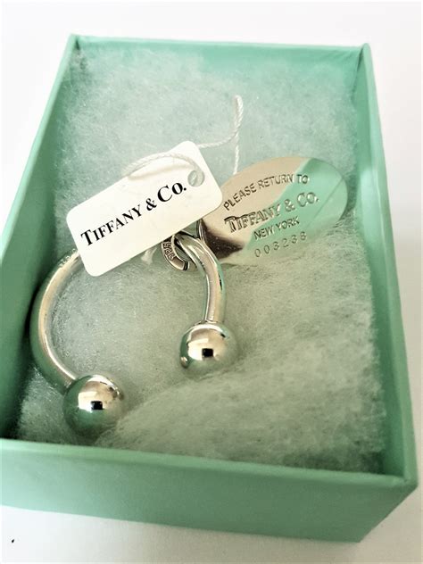 TIFFANY AND CO. KEY CHAIN ~ PLEASE RETURN TO TIFFANY ~RARE ~ SOLID 925 ...