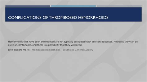 Ppt Thrombosed Hemorrhoids Southlake General Surgery Powerpoint