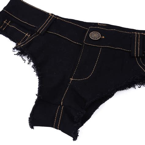 Womens Mini Hot Pants Jeans Micro Shorts Denim Triangle Jeans Low Waist