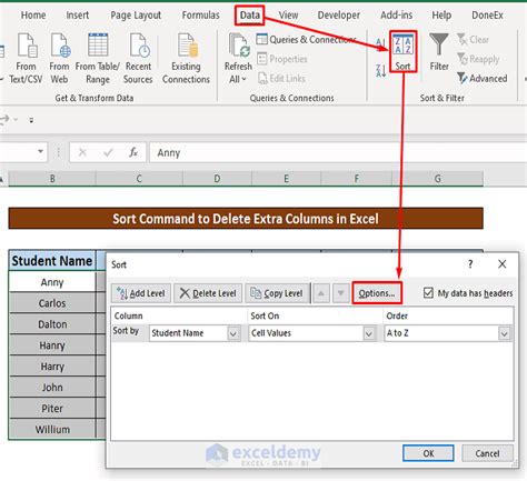 How To Delete Extra Columns In Excel 7 Methods Exceldemy