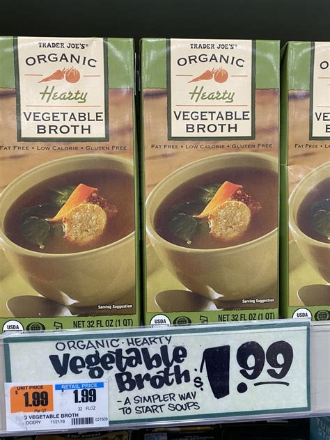 Organic Hearty Vegetable Broth Trader Joe S Vegan Thanksgiving