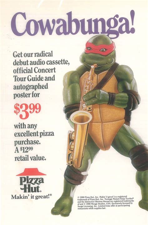 Old School Pizza Hut Ad For The Turtles [1990] Tmnt