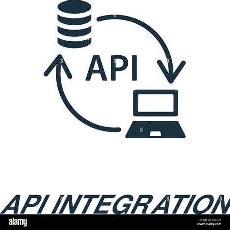 Api Integration Icon Monochrome Simple Sign From App Development