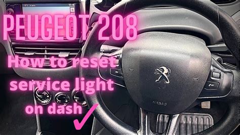 Peugeot How To Reset The Service Light Service Interval Youtube