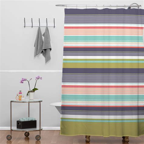 Deny Designs Wendy Kendall Multi Stripe Single Shower Curtain Wayfair