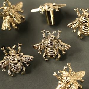 Brass Bee Knobs Bumble Bee Drawer Pulls Wardrobe Knob Cabinet Knobs