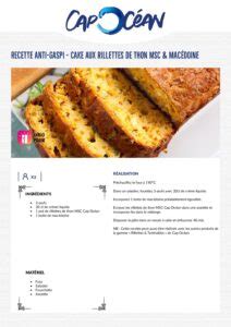 Recette Anti Gaspi Cake aux Rillettes de Thon MSC Cap Océan