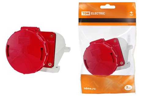 Розетка 135 стационарная 3Р+РЕ+N 63А 380В IP54 TDM SQ0602-0008