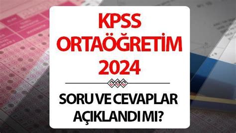 Kpss Soru Ve Cevap Anahtari KİtapÇiklari 2024 Tıkla Sorgula Kpss