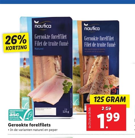 Gerookte Forelfilets 125 Gram Aanbieding Bij Lidl