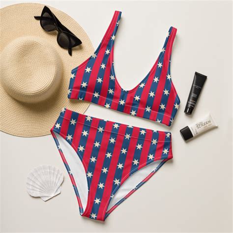 USA Bikini Set Patriotic Swimsuit Th Of July Swimsuit Memorial Day Swimsuit American