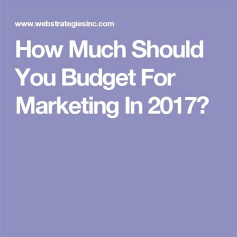 How Much Should You Budget For Marketing In 2017 Budgeting Tips