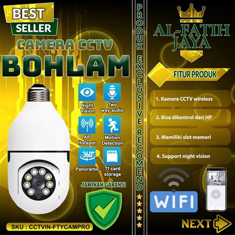 Jual Kamera Cctv Wifi Bentuk Fitting Lampu Bohlam Bulb Ptz Derajat