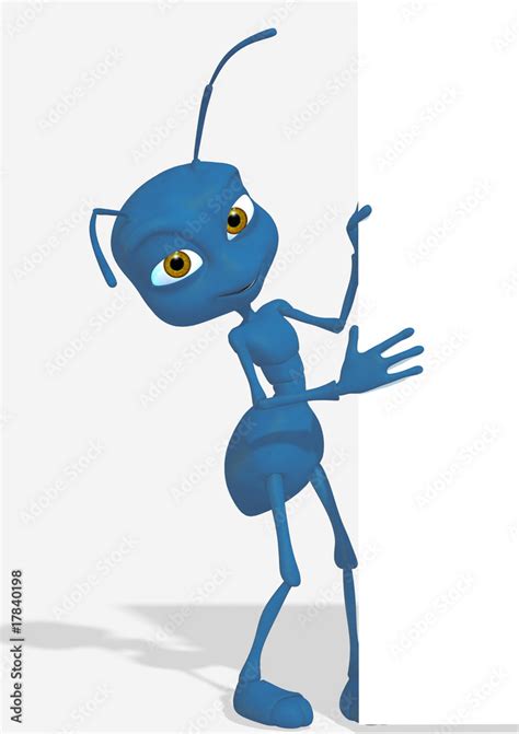 Blue ant 01 Stock Illustration | Adobe Stock