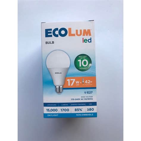 Ecolum Led Bulb 15w 17w 19w Daylight Lazada Ph