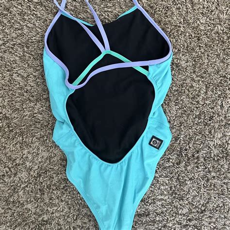 Jolyn One Piece Bathing Suit Blue And Purple Fits Depop