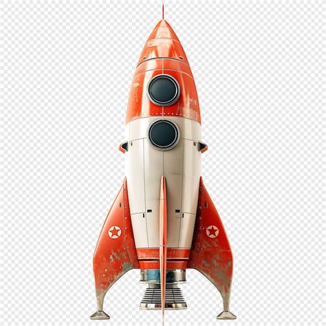 Premium PSD Spaceship Rocket On Isolated Transparent Background