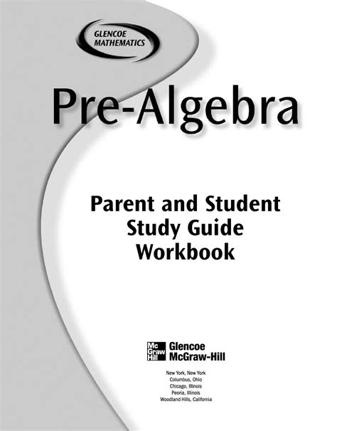 Solution Pre Algebra Student Parent Study Guide Pre Algebra