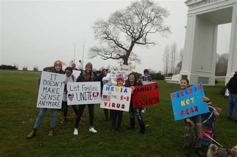 Border protest at Peace Arch State Park draws dozens | The Northern Light