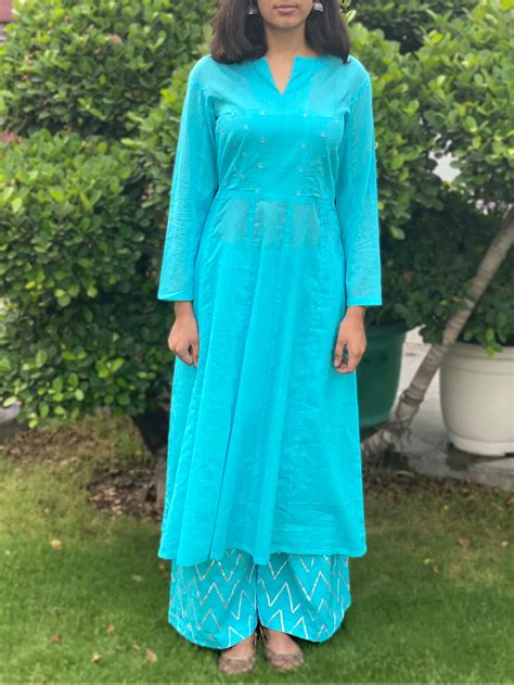 Sky Blue Kurti Atelier Yuwa Ciao Jp