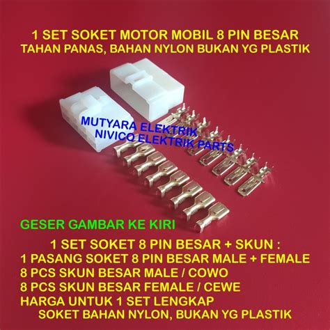 Jual Socket Pin Besar Skun Soket Motor Konektor Kabel Motor