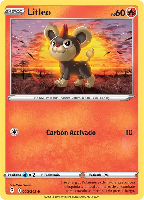 Litleo Cielos Evolutivos Tcg Wikidex La Enciclopedia Pok Mon